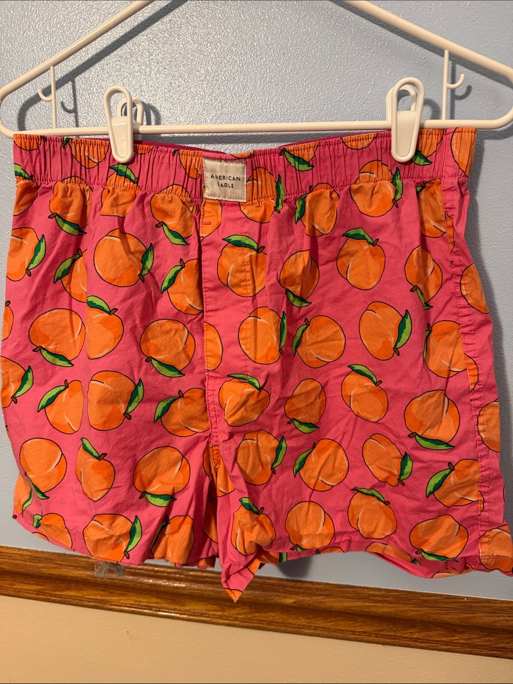 American Eagle Outfitters Pink Peach-Print Men’s Boxer Shorts NWOT